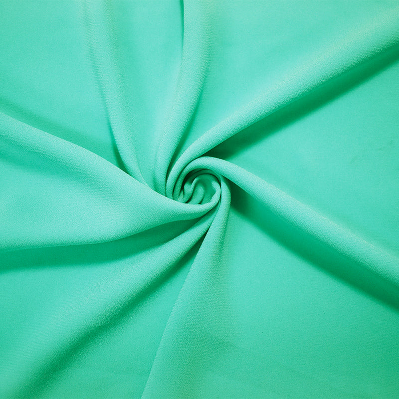 Teal Triacetate-Poly Crepe Back Satin Woven Fabric