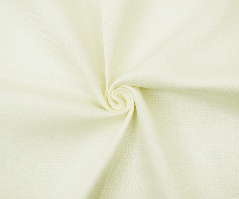 Natural Ivory Lyocell-Cotton Blend Stretch Spandex Denim Fabric