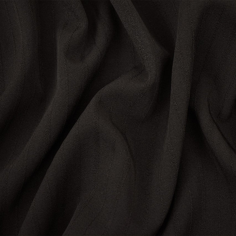 Dark Brown Stripe Texture Stretch Twill Suiting Woven Fabric