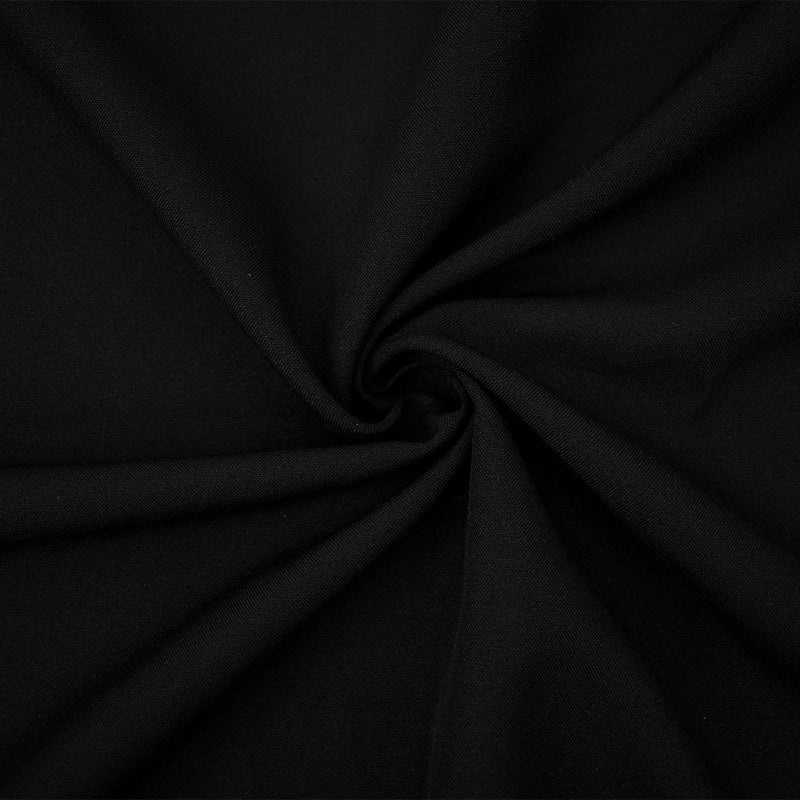 Black Poly Semi-Sheer Plain Woven Fabric