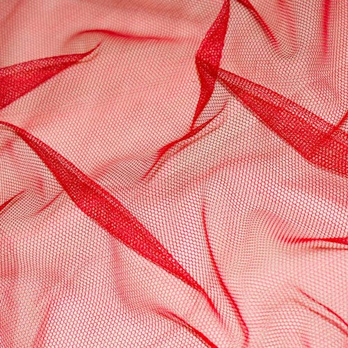 Berry Red Mesh Tulle Fabric