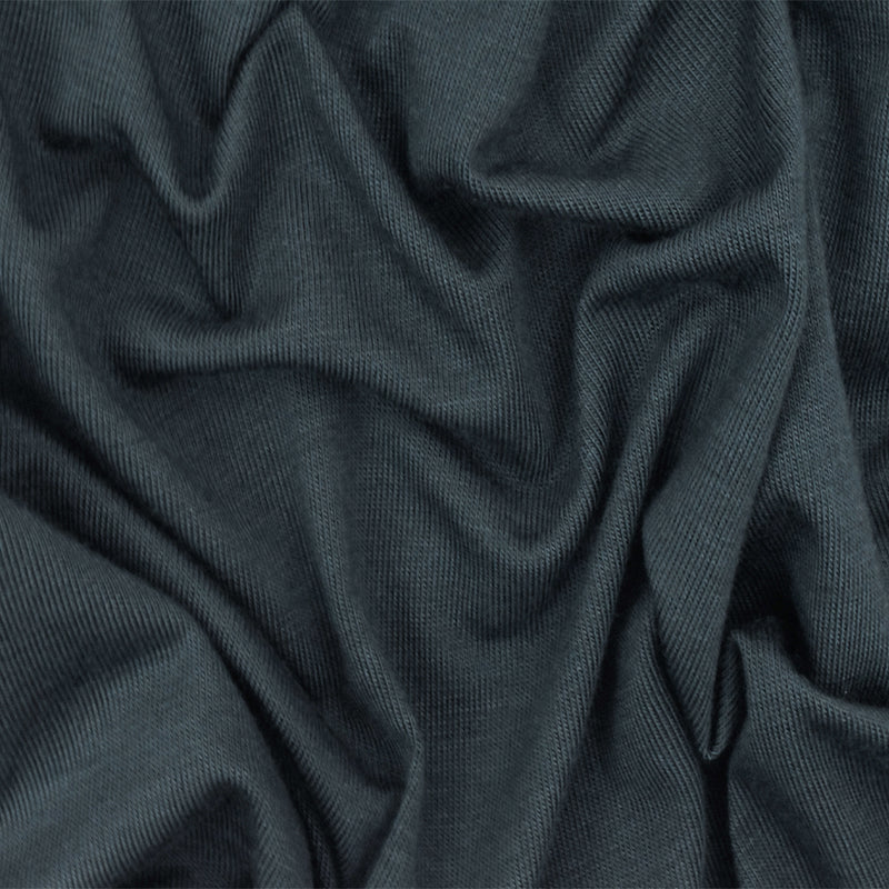 Hollow Blue Solid Stretch Rayon Tissue Jersey Knit Fabric