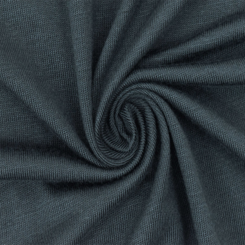 Hollow Blue Solid Stretch Rayon Tissue Jersey Knit Fabric