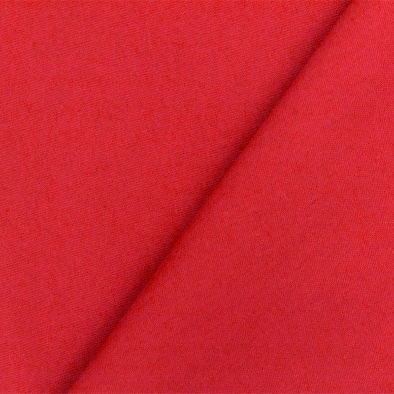 Deep Red Solid Stretch Cotton Poplin Woven Fabric
