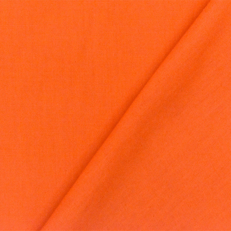 Simple Orange Solid Polyester Broadcloth Woven Fabric