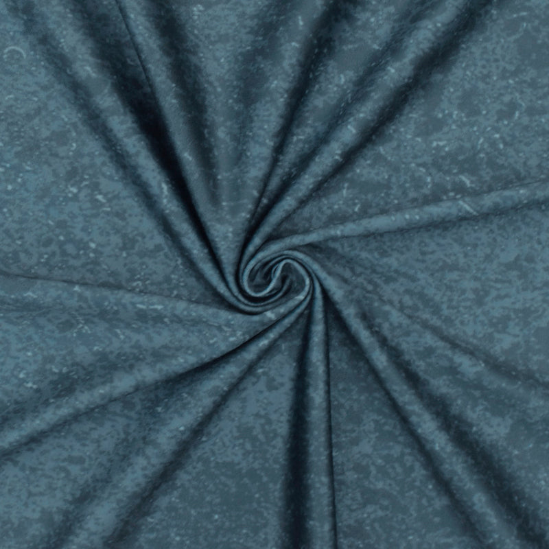 Swamp Teal-Blue Texture Pattern Printed Stretch Tricot Swimwear Knit Fabric