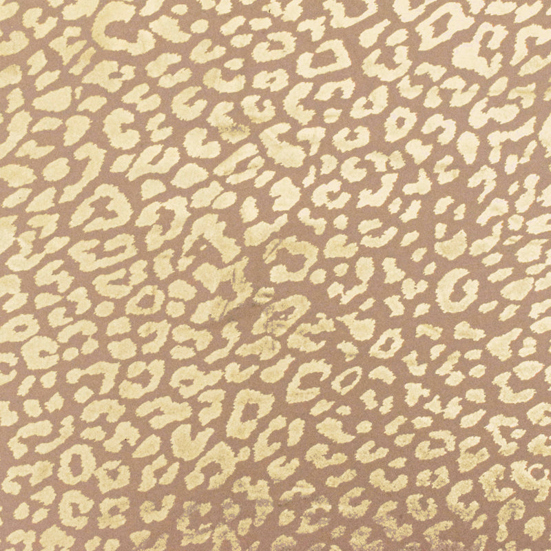 Simple Beige-Gold Leopard Printed Stretch Tricot Swimwear Knit Fabric
