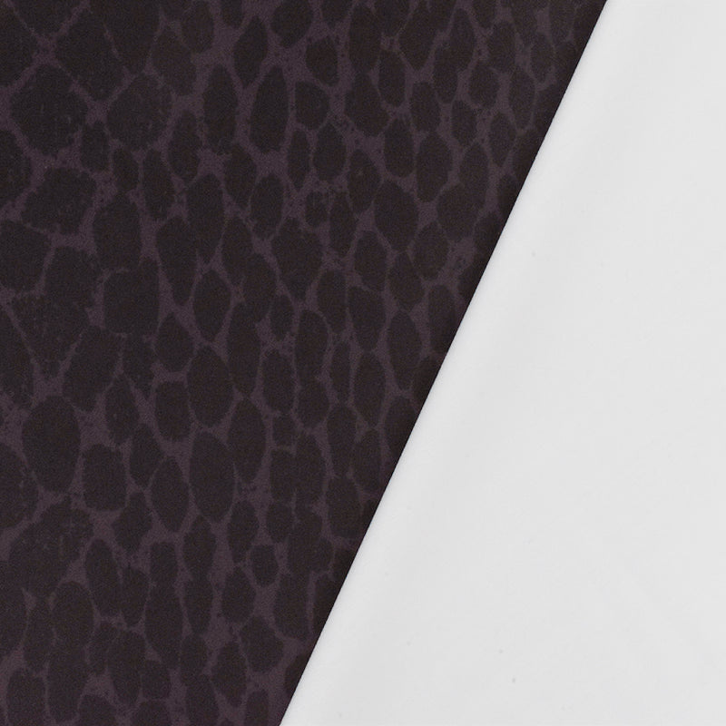 Black-Purple Famous Maker Reptile Print Stretch Tricot Swimwear Knit Fabric