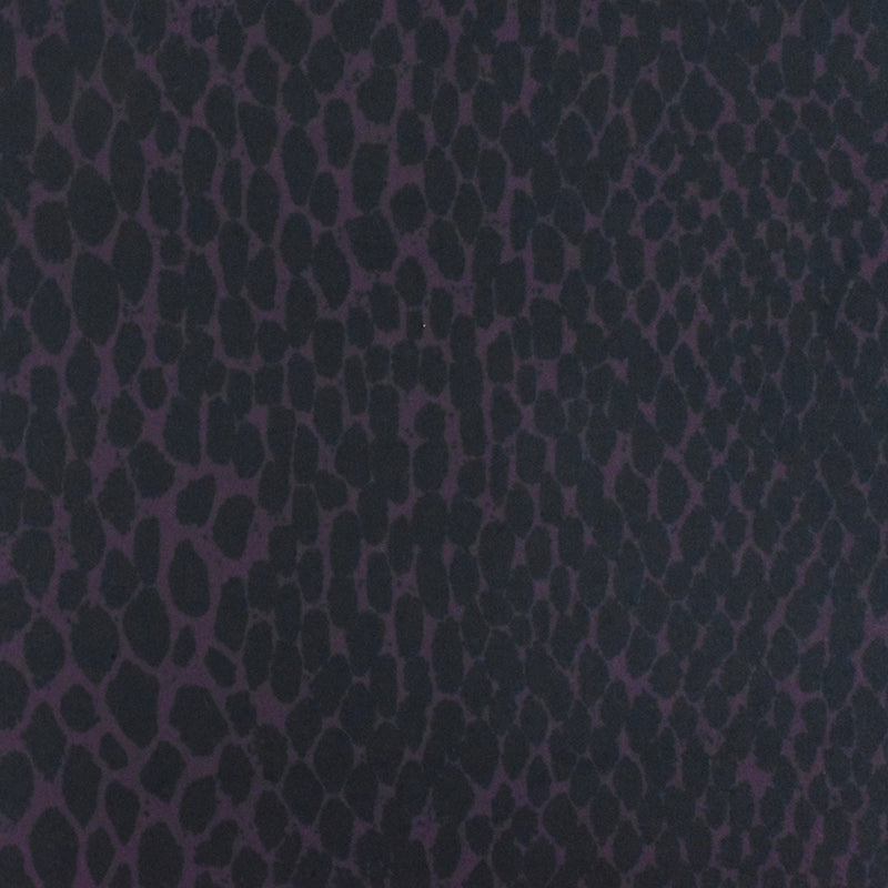 Black-Purple Famous Maker Reptile Print Stretch Tricot Swimwear Knit Fabric