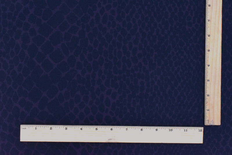 Black-Purple Famous Maker Reptile Print Stretch Tricot Swimwear Knit Fabric