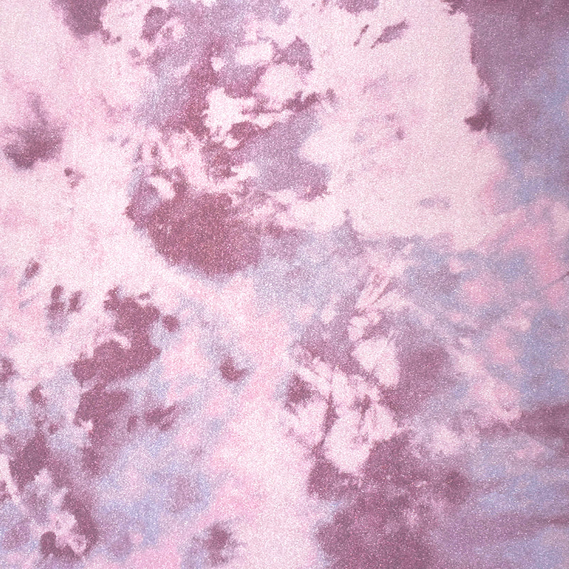 Pink-Purple-Muti Tie Dye Printed Stretch Tricot Yoga Swimwear Knit Fabric
