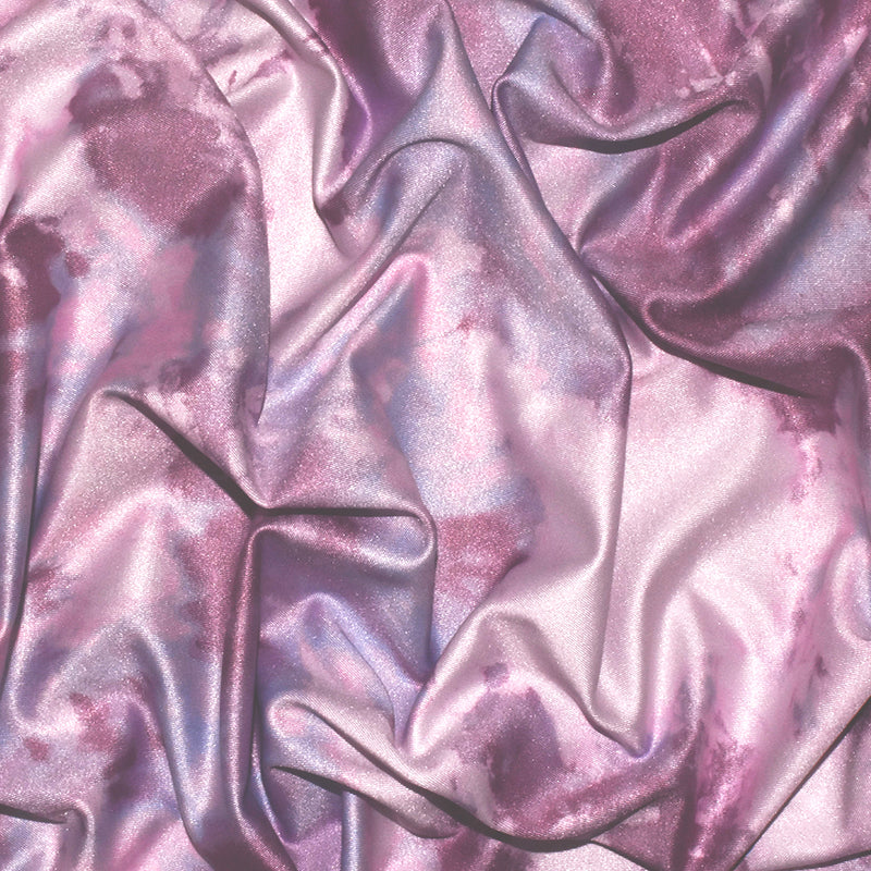 Pink-Purple-Muti Tie Dye Printed Stretch Tricot Yoga Swimwear Knit Fabric