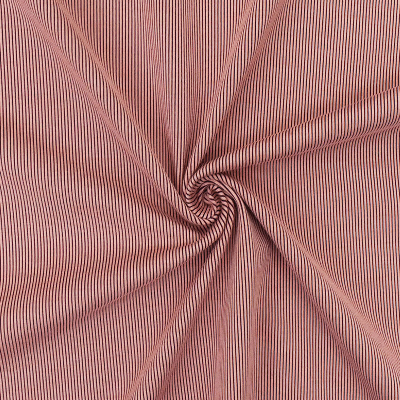 Pink-Purple Famous Maker Stripe Stretch 2x1 Rib Knit Fabric