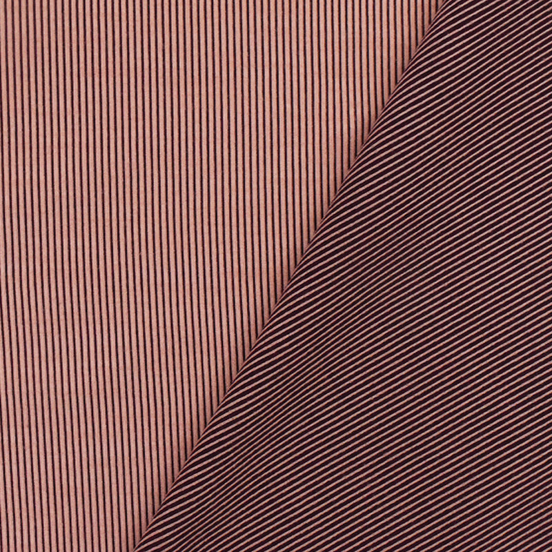 Pink-Purple Famous Maker Stripe Stretch 2x1 Rib Knit Fabric