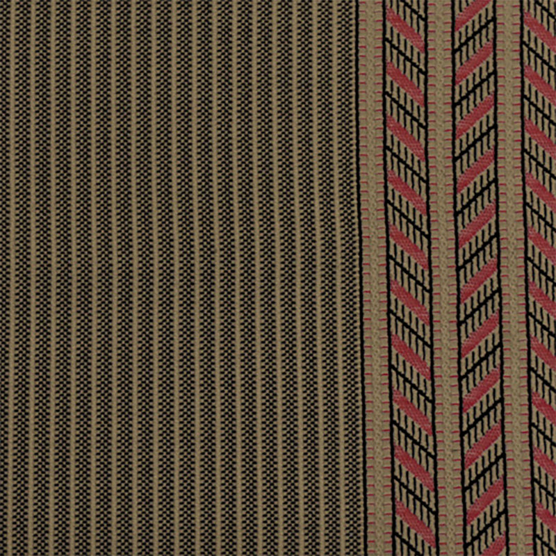 Beige-Multi Famous Maker Tribal Stripe Border Stretch Jacquard Knit Fabric