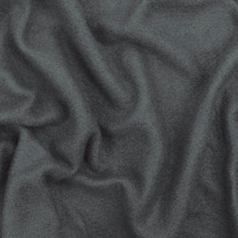 Lazy Gray Solid Stretch Poly-Cotton Sweatshirt Fleece Fabric