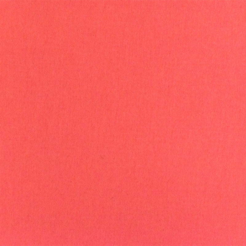 Hot Coral Red Solid Stretch Cotton Sateen Woven Fabric