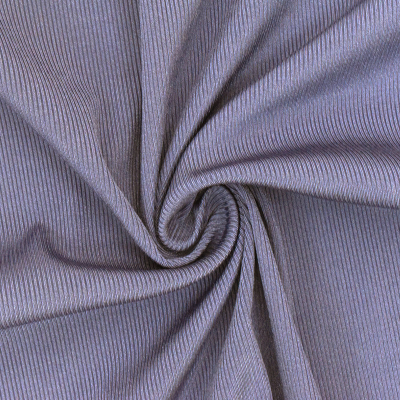 Dusty Periwinkle Purple Famous Designer Stretch 2x2 Rib Knit Fabric
