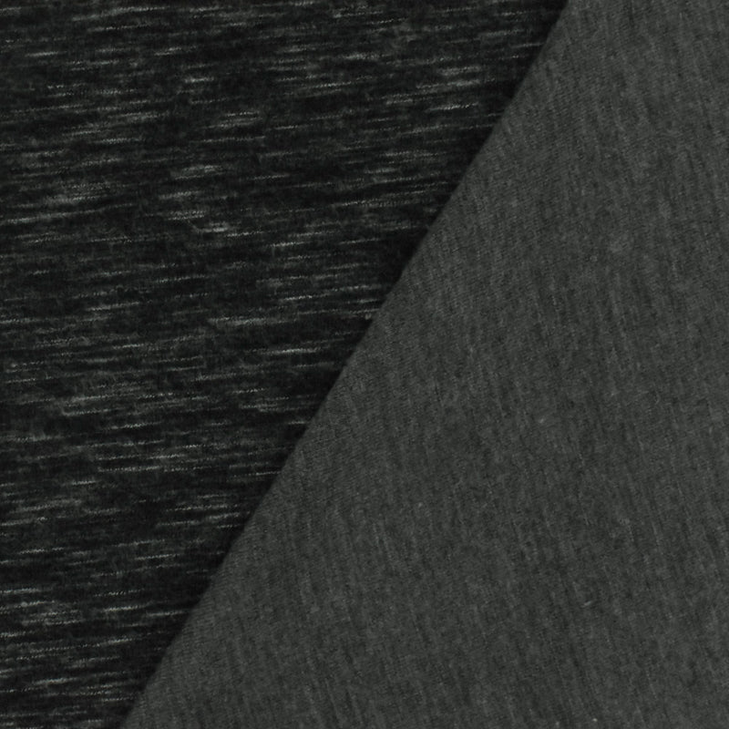 Charcoal Gray Famous Designer Textured Stretch Double Knit Fabric