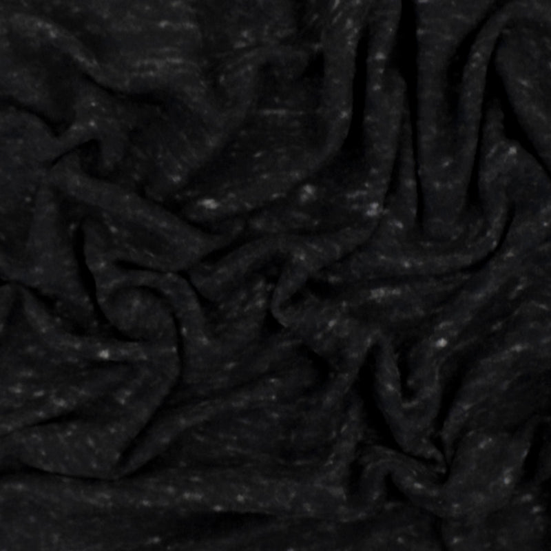 Black-Speckled Brown Famous Designer Texture Brushed Back 1x1 Rib Knit Fabric