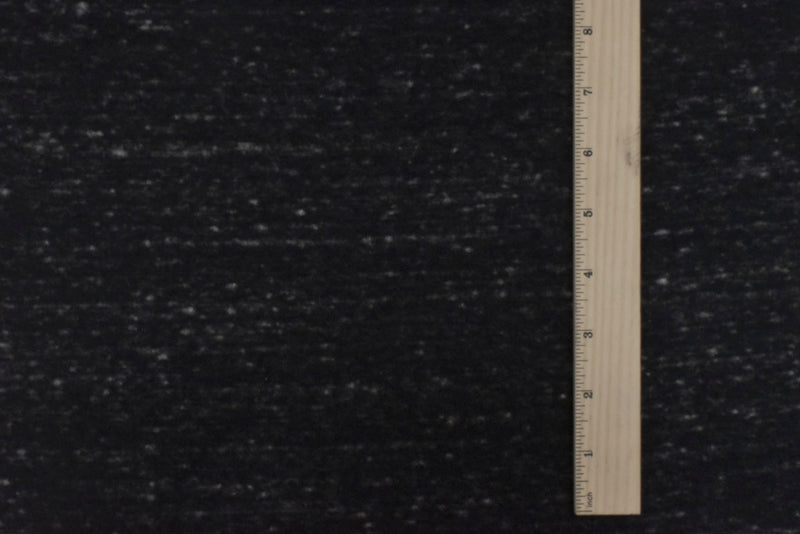 Black-Speckled Brown Famous Designer Texture Brushed Back 1x1 Rib Knit Fabric