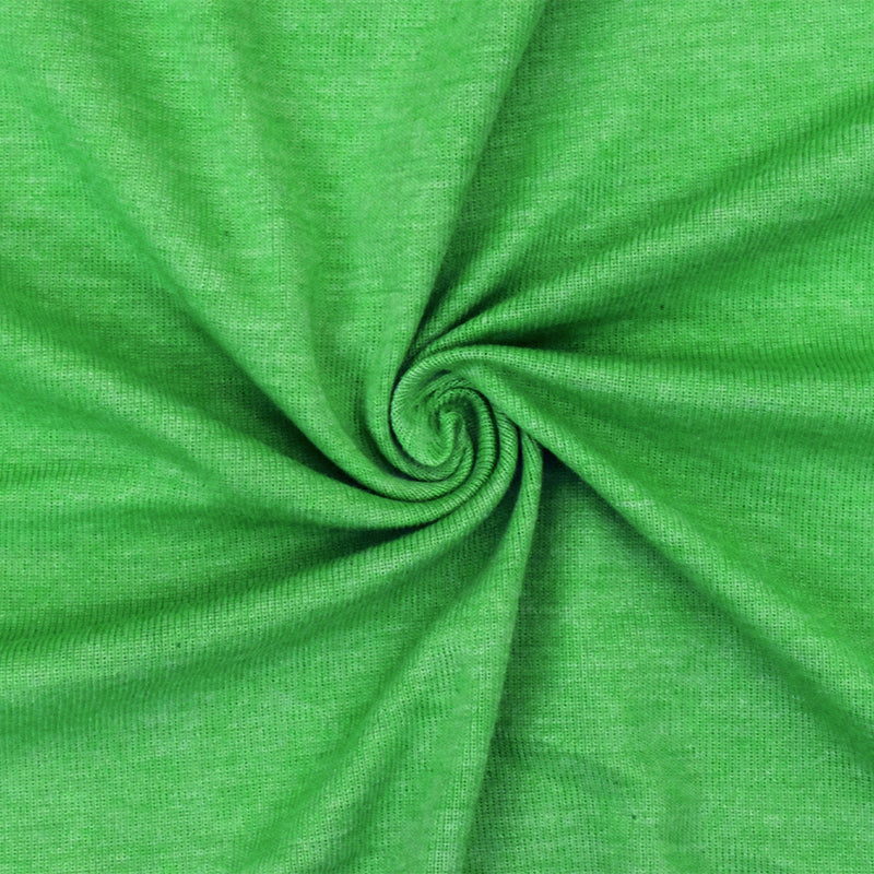 1 YD PC-Kelly Green Slub Stretch Polyester Interlock Knit Fabric