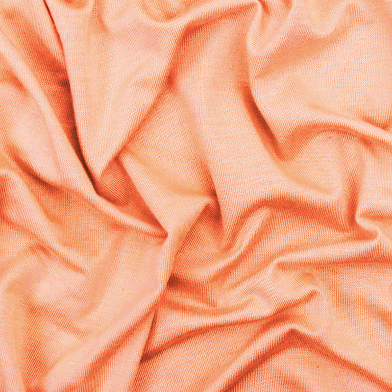 Coral Orange Solid Stretch Modal T-Shirt Jersey Knit Fabric