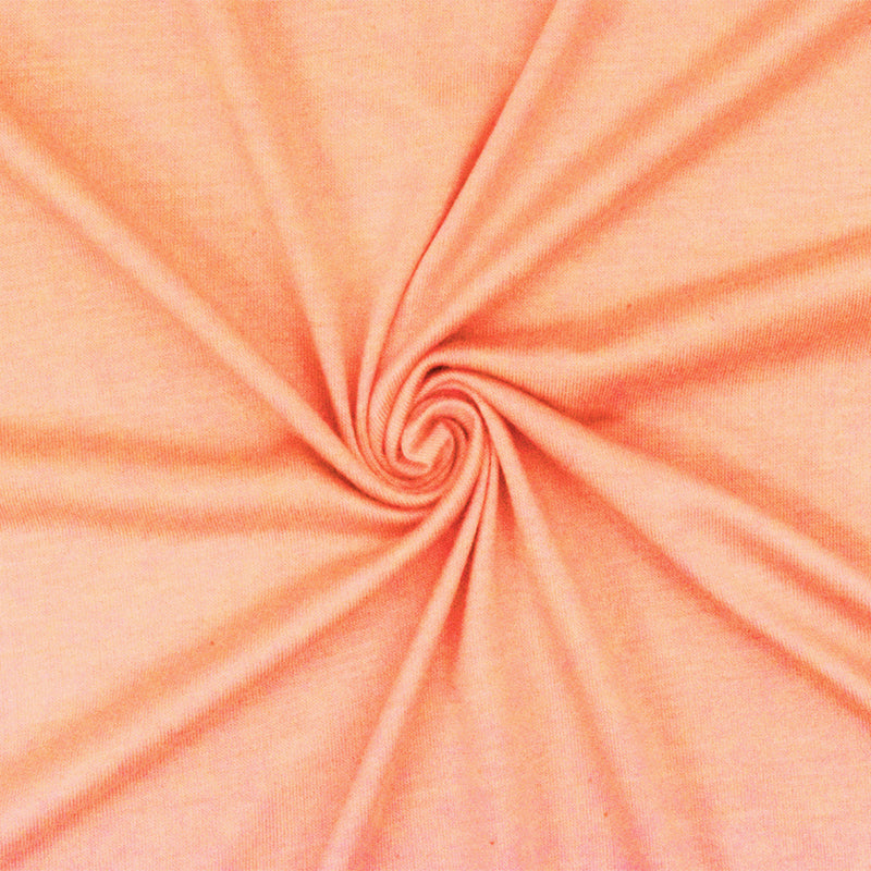Coral Orange Solid Stretch Modal T-Shirt Jersey Knit Fabric