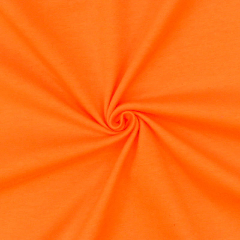 Strong Orange Solid Stretch Cotton Jersey Knit Fabric