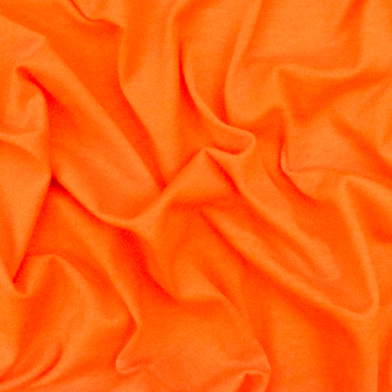 Strong Orange Solid Stretch Cotton Jersey Knit Fabric