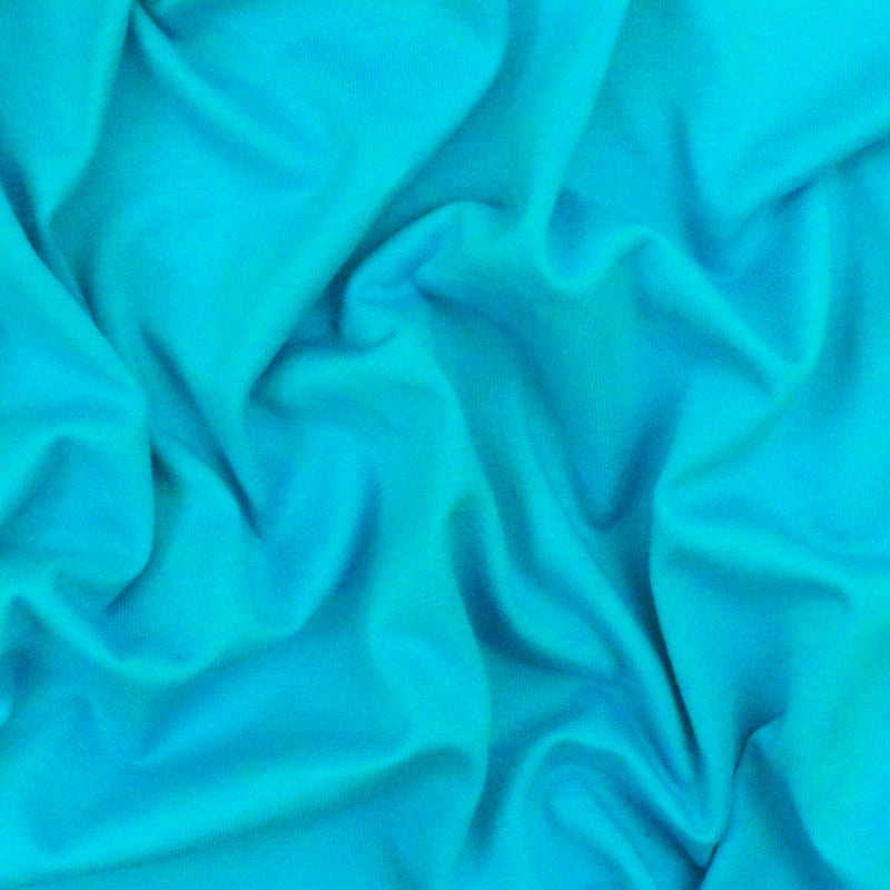 Scuba Blue Solid Stretch Cotton Jersey Knit Fabric