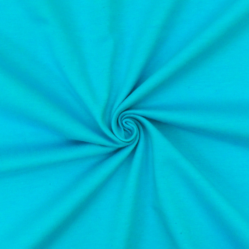 Scuba Blue Solid Stretch Cotton Jersey Knit Fabric