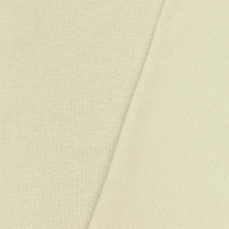 Cream Ivory Solid Stretch 1x1 Rib Knit Fabric