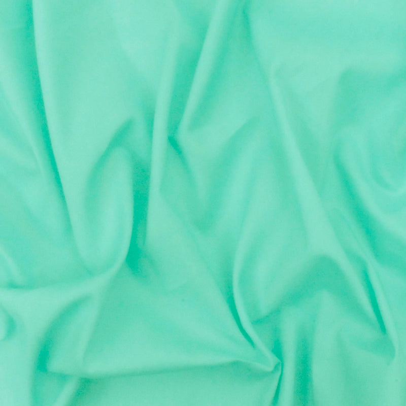 Mint Teal Solid Stretch Cotton Broadcloth Woven Fabric