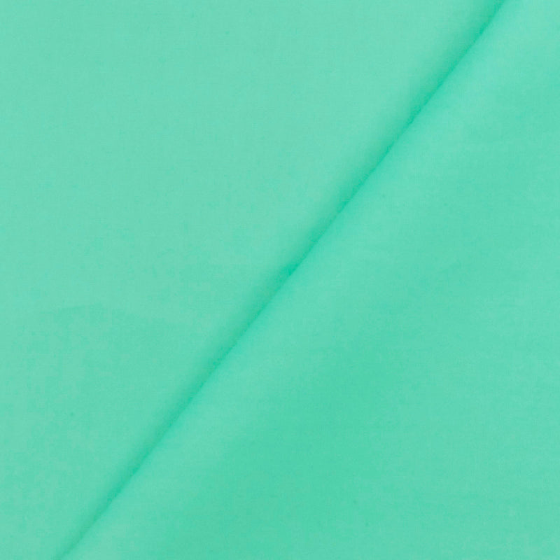 Mint Teal Solid Stretch Cotton Broadcloth Woven Fabric