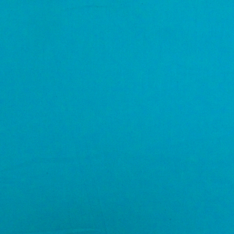 Real Turquoise Solid Stretch Cotton Poplin Woven Fabric