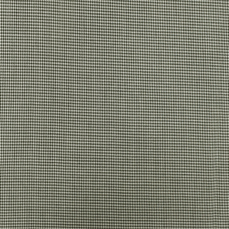 Off White-Black Mini Houndstooth Polyester Woven Suiting Fabric
