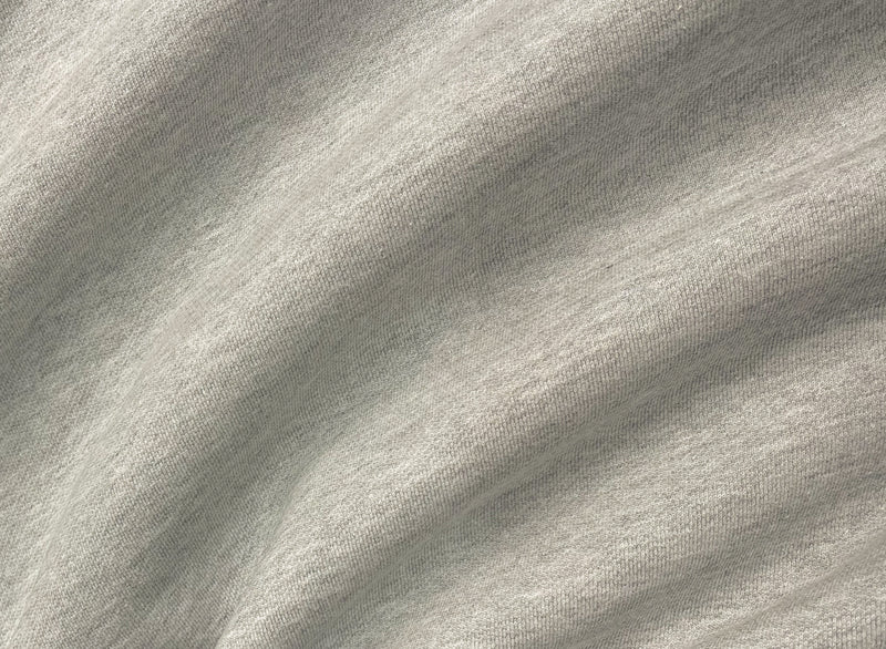 Light Gray 15 oz. Cotton Heavy Sweatshirt Fleece Knit Fabric