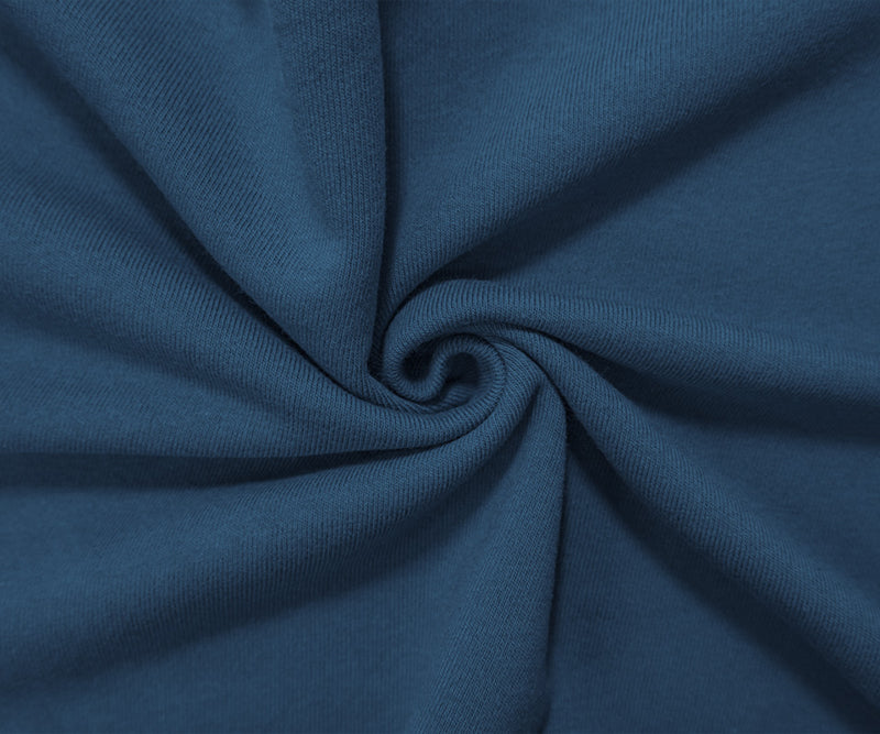 Blue 15 oz. Cotton Heavy Sweatshirt Fleece Knit Fabric