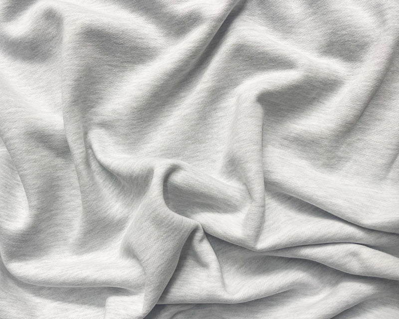 Heather Gray 17 oz. Cotton Heavy Sweatshirt Fleece Knit Fabric