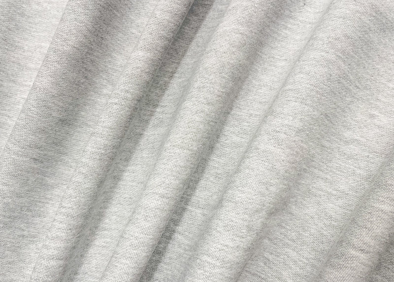Heather Gray 17 oz. Cotton Heavy Sweatshirt Fleece Knit Fabric