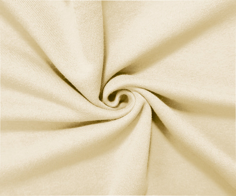 Light Beige 15 oz. Cotton Heavy Sweatshirt Fleece Knit Fabric