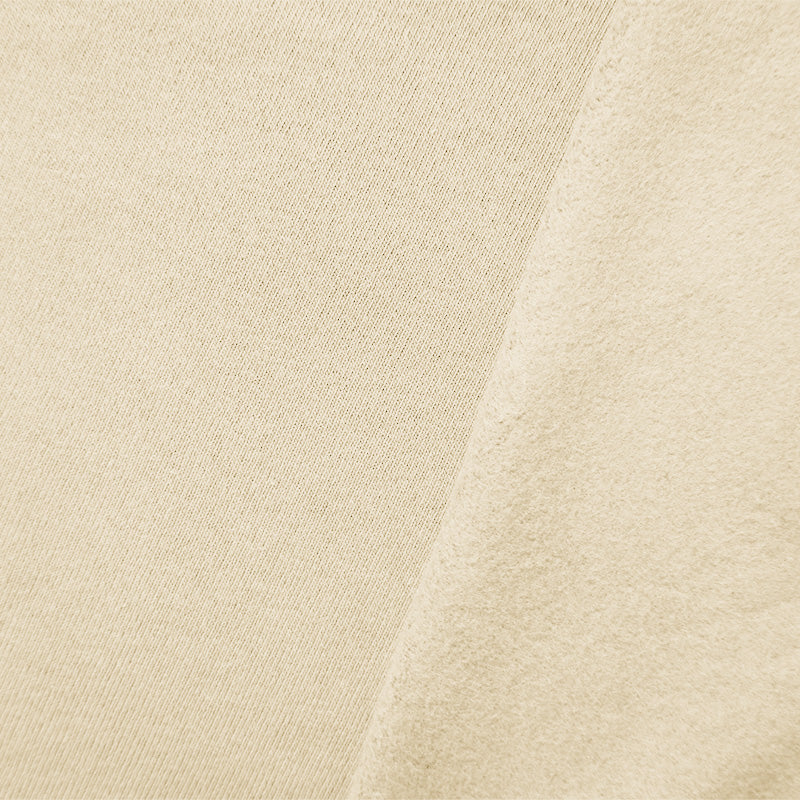 Light Beige 15 oz. Cotton Heavy Sweatshirt Fleece Knit Fabric