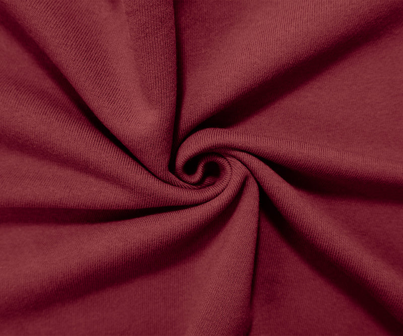 Red 15 oz. Cotton Heavy Sweatshirt Fleece Knit Fabric