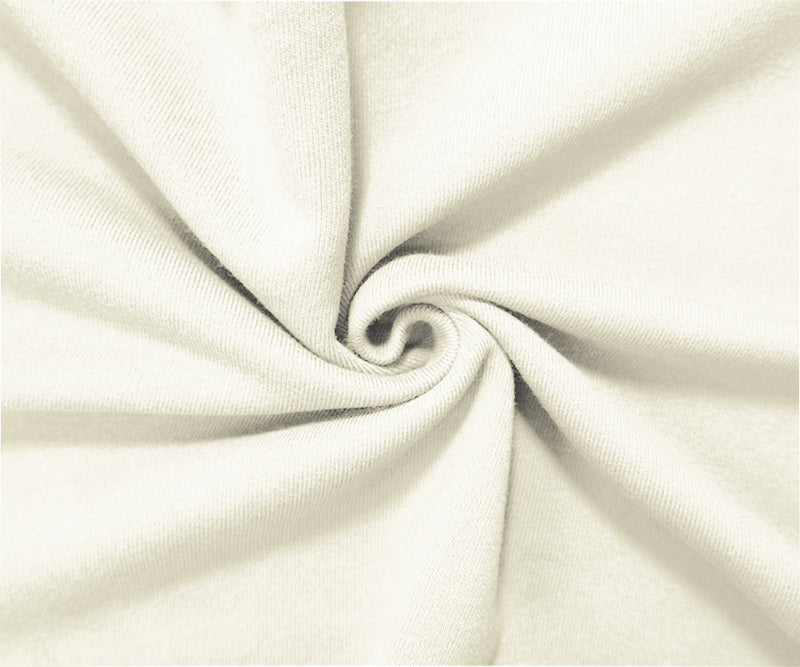 White 16 oz. Cotton Heavy Sweatshirt Fleece Knit Fabric
