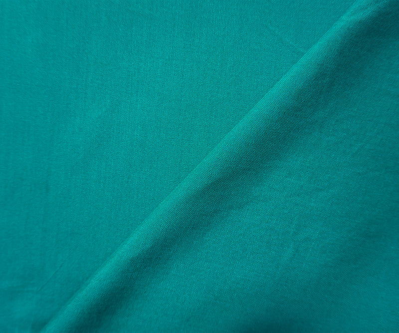Teal Rayon Solid Challis Woven Fabric