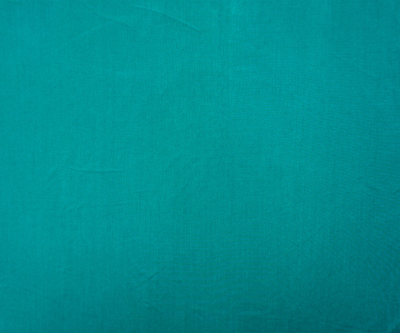 Teal Rayon Solid Challis Woven Fabric