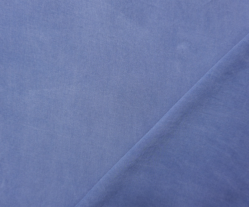 Blue Rayon Solid Challis Woven Fabric