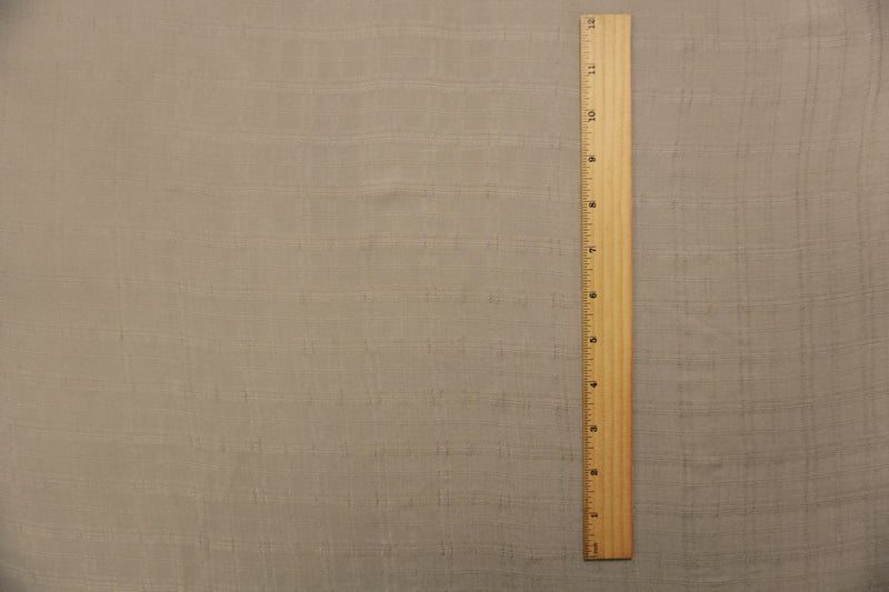 Taupe Brown Rayon Plaid-Check Challis Woven Fabric