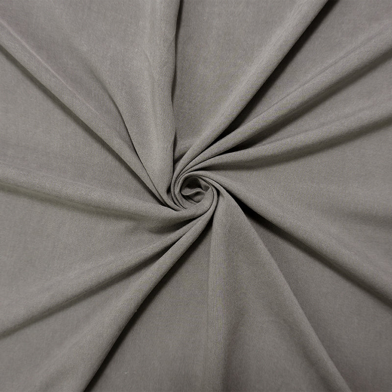 Gray Rayon Solid Challis Woven Fabric